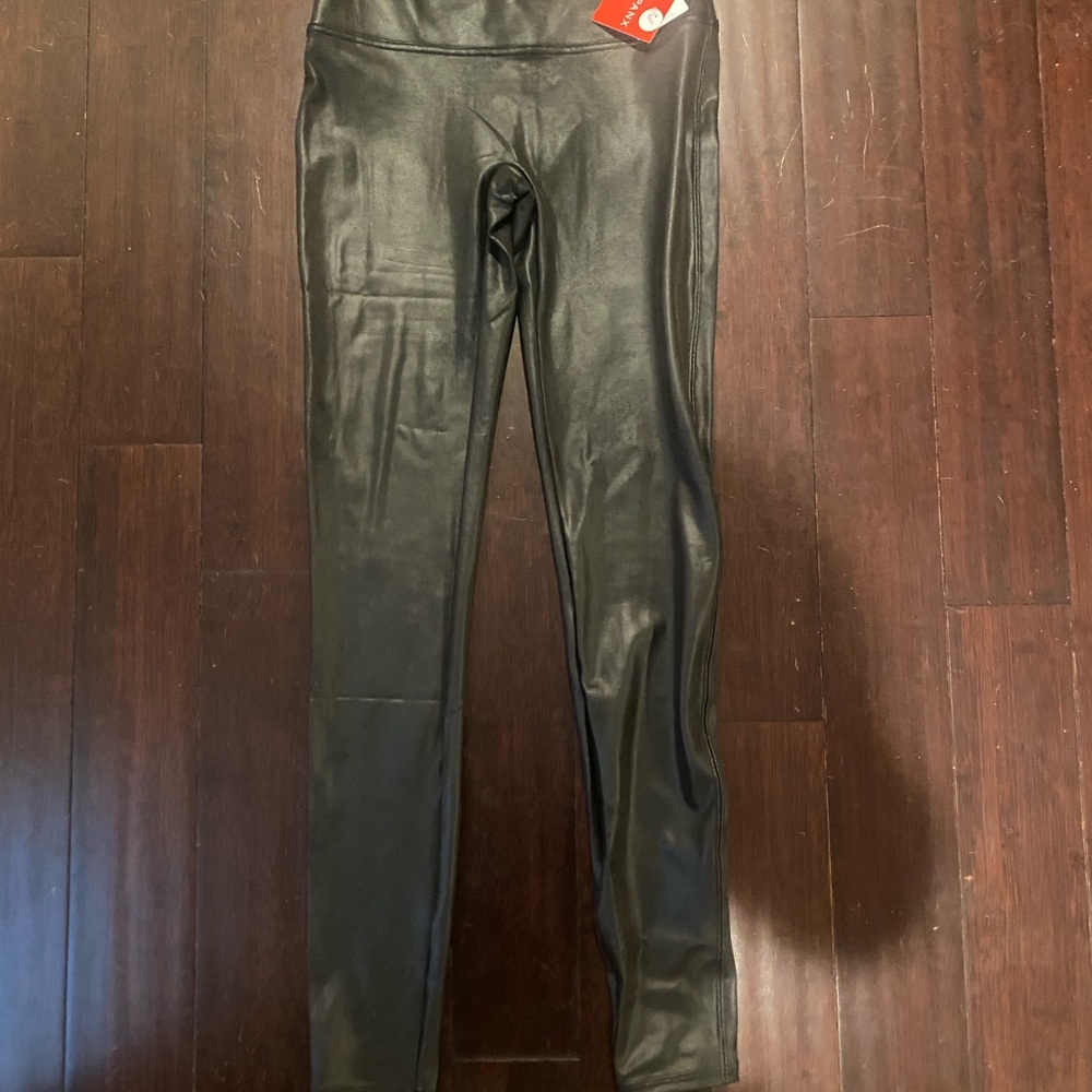 Black Faux Leather Leggings